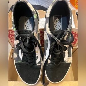 Vans Old Skool Romantic Floral Black Tr White  Skate Shoes